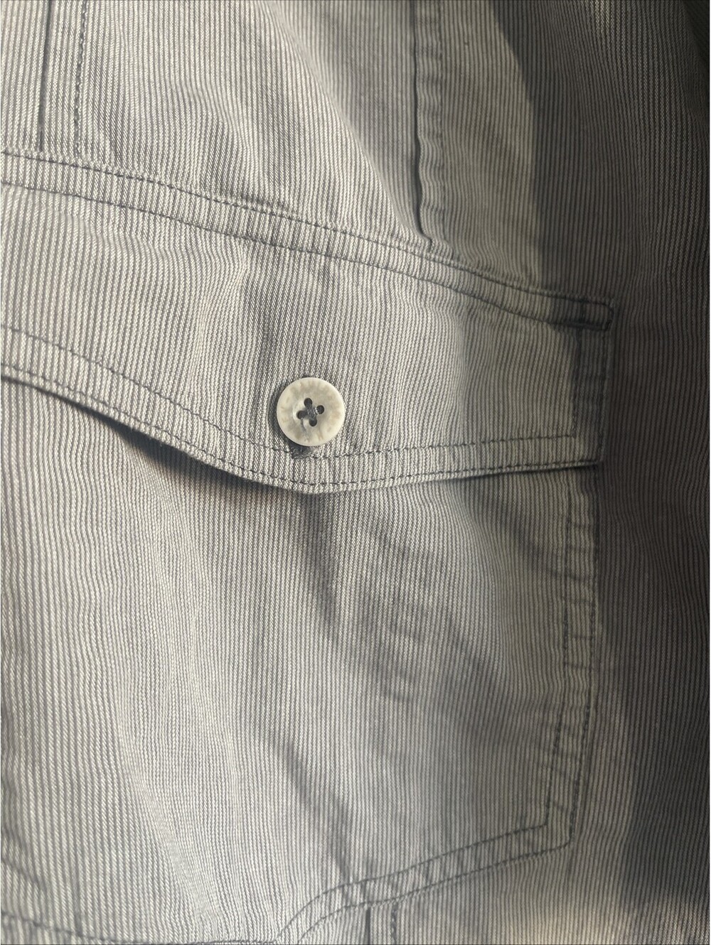 Harley Davidson Button Up Shirt 2XL XXL Gray Black Logo Pockets Short Sleeves HD - Picture 7 of 12